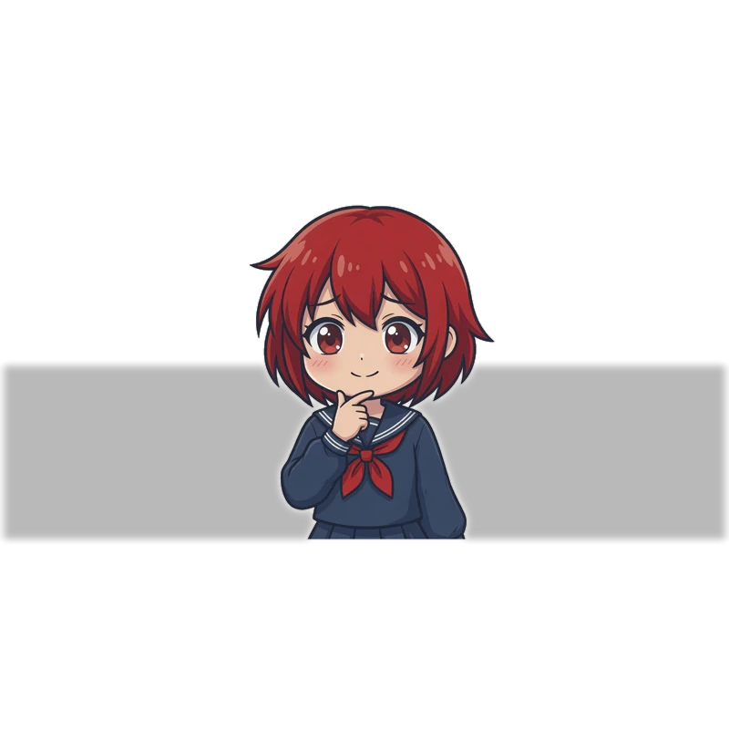 Yuno-chan, maskot Jepang.org, tampak bingung karena pencarian kosong